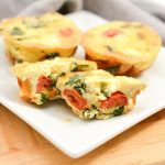 Mediterranean Egg Cups on a white plate.